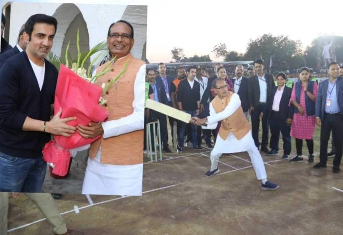 शिवराज सिंह चौहान ने गौतम गम्भीर के साथ की बेटिंग, गम्भीर ने शिवराज के लिए कही बड़ी बात